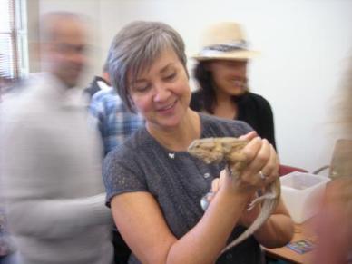 fringed lizard, Tom and Josslyn behind me