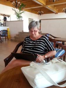 checking the mail before we leave