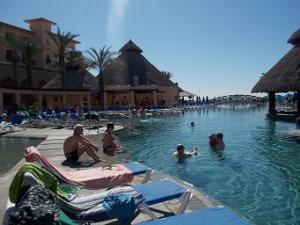 family time in the pool