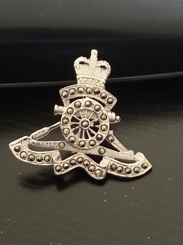 The regimental broach - marchasite on silver