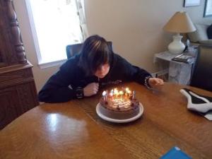 Earl makes a wish.  Happy 21st birthday!