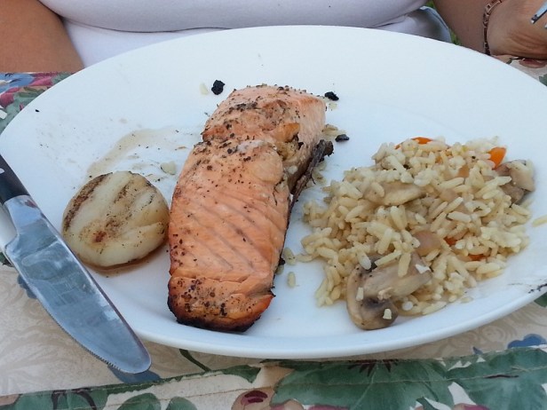 scallops and salmon from the Metis poissonerie