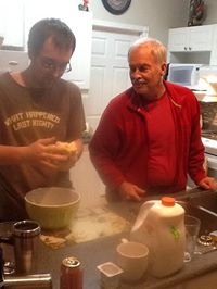 the elves making danish sugar cookies