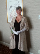 My vintage outfit consisted of a coat, opera length gloves and a matching bag.