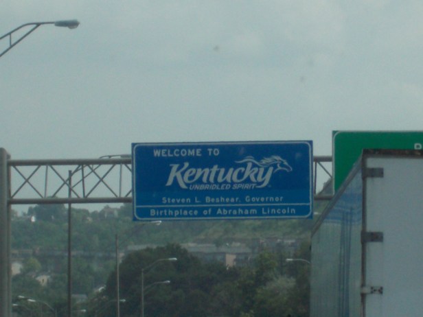 We drove so far south through Ohio to Indiana that we passed into Kentucky.