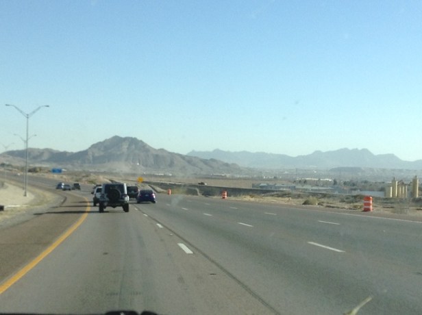 driving into Las Cruces
