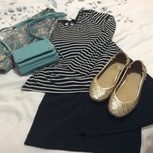 tunic and wide pants turquoise