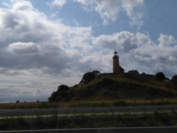 lighthouse on bridge from Jutland to Zealand